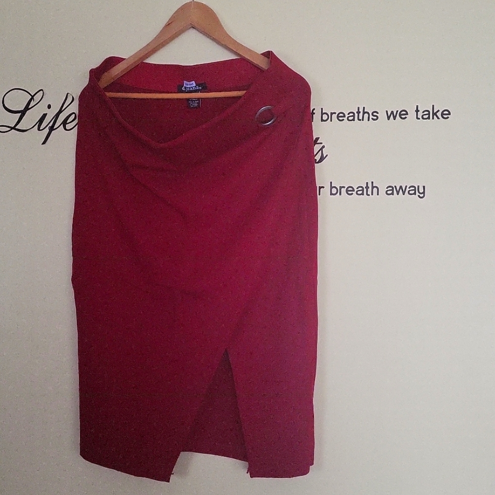 Burgundy Midi skirt